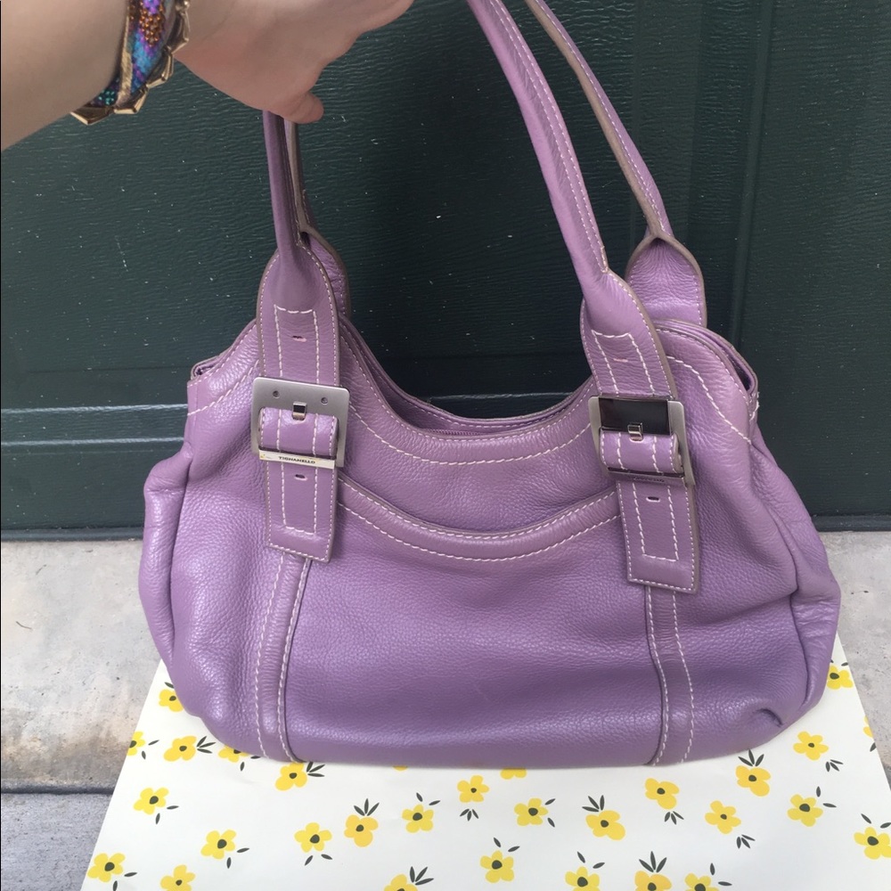 Tignanello purple leather purse